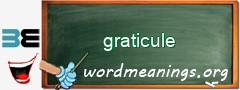 WordMeaning blackboard for graticule